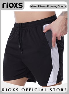 RIOXS Men's Running Shorts, Athleisure Unlined Shorts, Athletic Lightweight Shorts, Breathable Quick-Drying Fitness Short Pants with Pockets, Made of Moisture-Wicking Material  - Image 2