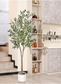 SINCHER SINCHER NOON Artificial Olive Tree,120cm Olive Tree with Lifelike Olive Branches and Fruits,Perfect Lifelike Long Artificial Tree for Modern Home Decor Indoor and Outdoor,Office.（120cm）  - Image 2