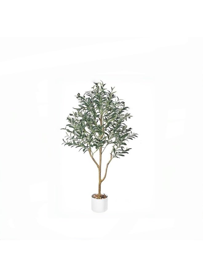 SINCHER NOON Artificial Olive Tree,120cm Olive Tree with Lifelike Olive Branches and Fruits,Perfect Lifelike Long Artificial Tree for Modern Home Decor Indoor and Outdoor,Office.（120cm） - Image 1