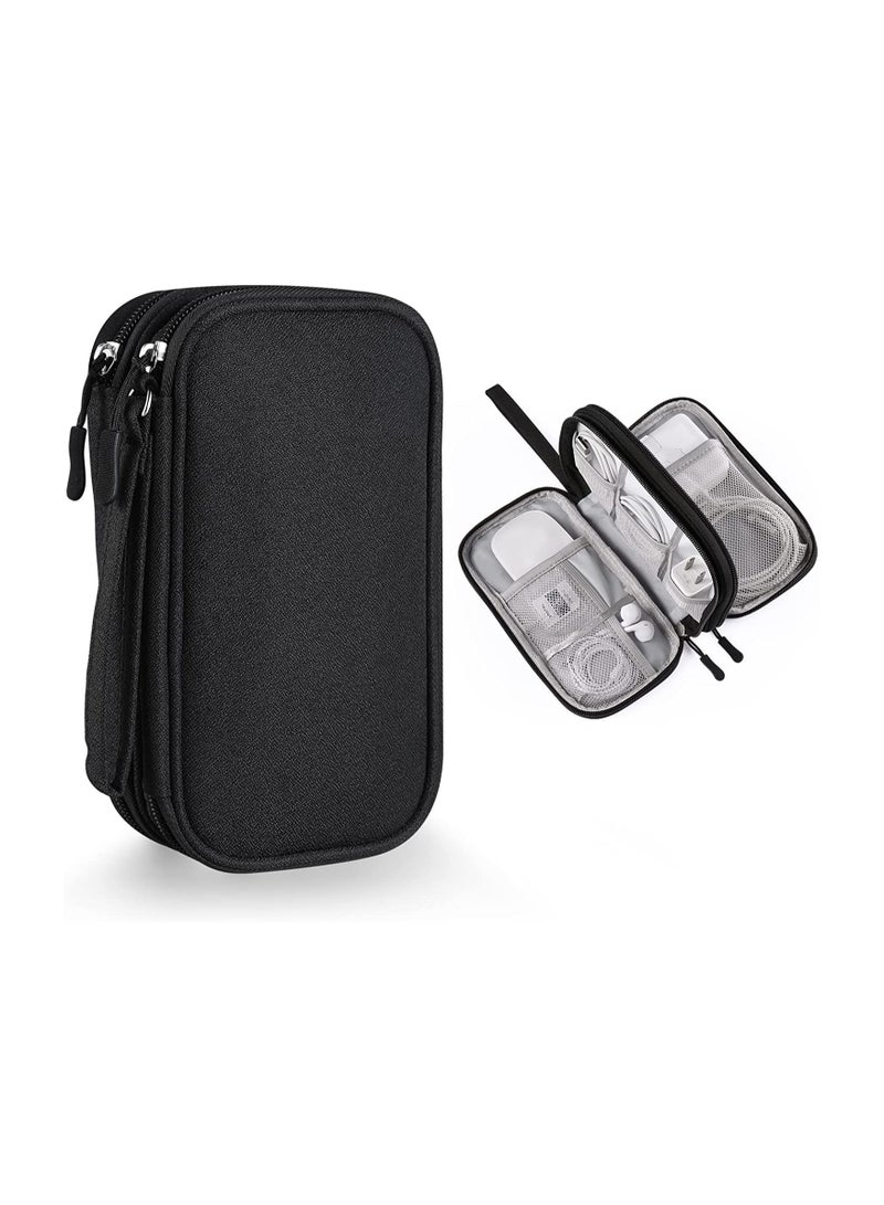 Barakah Electronics Accessories Organizer Small Carrying Case Bag Portable Cable Storage Pouch Travel Gadgets for Keeping Power Cord Charger Cables Wireless Mouse - Image 1