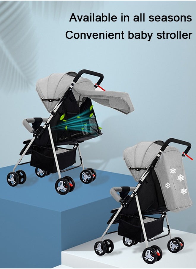 ULHYC Foldable And Lightweight Toddler Travel Baby Stroller With Storage Basket  - Image 3
