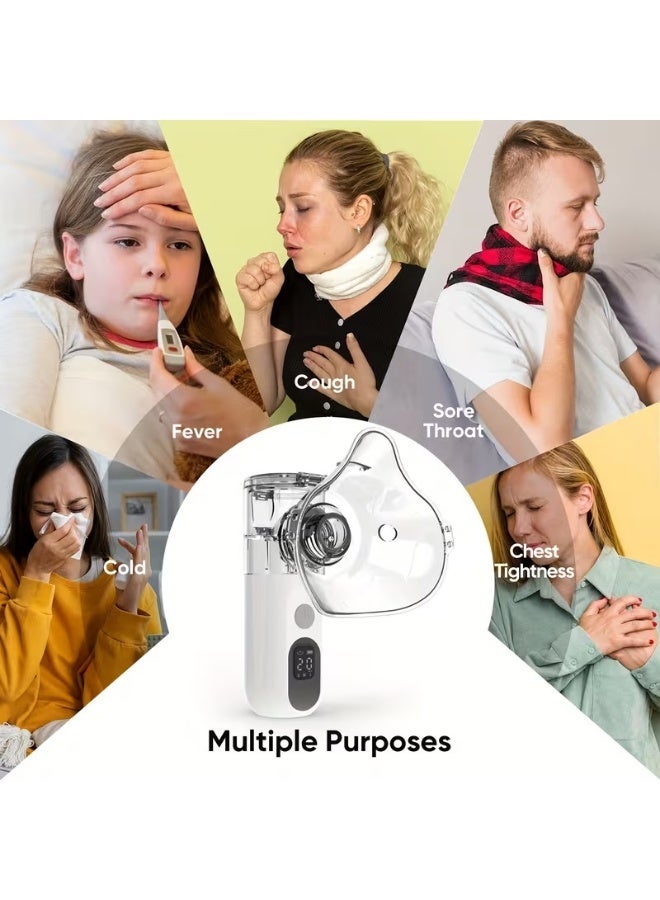 KORAX Rechargeable Ultrasonic Mesh Nebulizer with 3 Speed Settings, Portable Handheld Inhaler with Quiet Operation for Adults and Children - Image 4