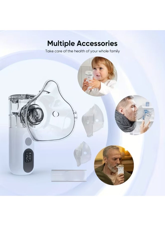 KORAX Rechargeable Ultrasonic Mesh Nebulizer with 3 Speed Settings, Portable Handheld Inhaler with Quiet Operation for Adults and Children - Image 3
