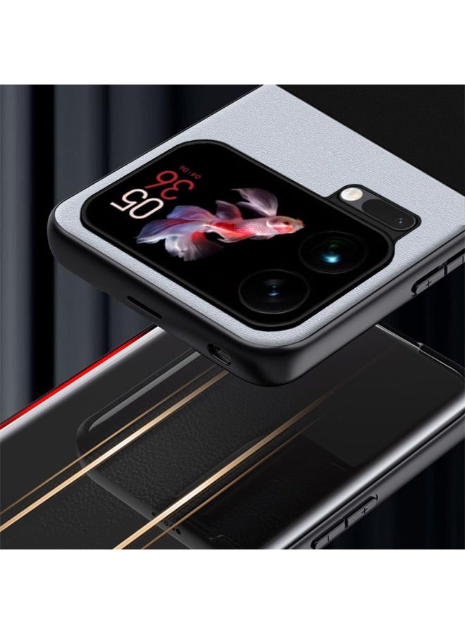 general Fashion Case for Xiaomi 17 Pro, Matte Color Block Vegan Leather Cover, Non-Slip Soft Edges Lightweight Cover - Image 3