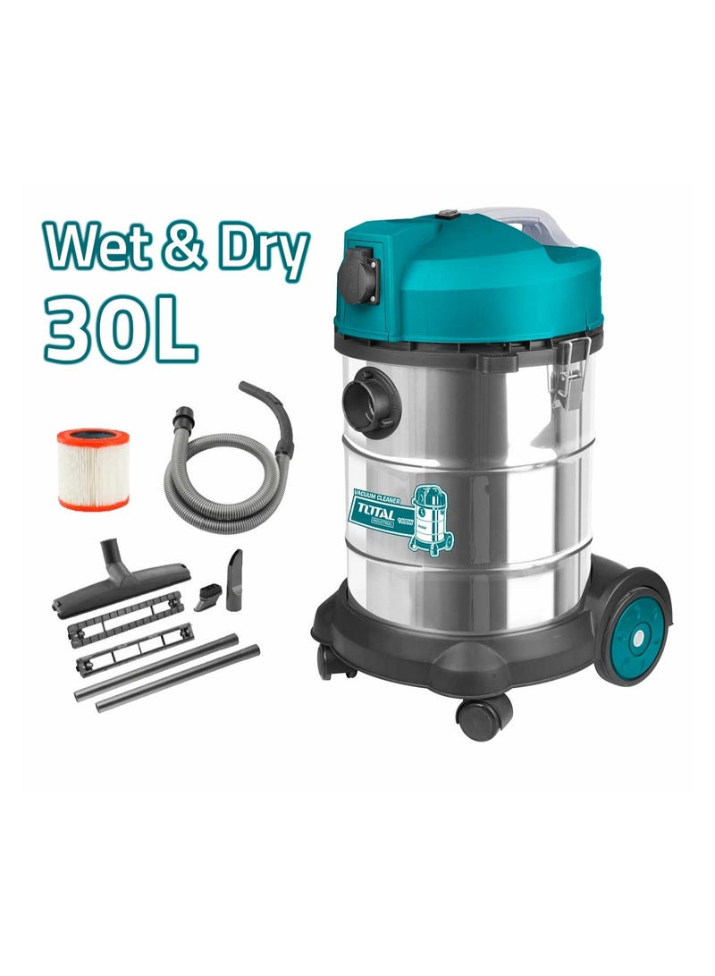 TOTAL Vacuum Cleaner Wet And Dry 1300W 30 L TVC13301 - Image 2