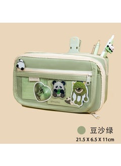 2024 Pencil Bag Ins High-value Simple Stationery Box High-end Sense 2024 for Primary School Students Womens Pencil Case Stationery Bag Cameo Green