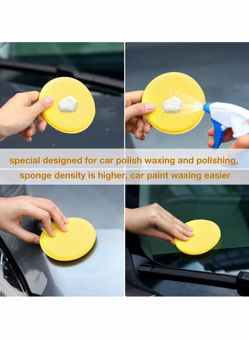 microfibre hand polishing sponge, 130x25 mm, wax applicator pad for waxes, polishes, paint cleaner, car polish, instead of polishing machine microfibre hand polishing sponge - Image 5
