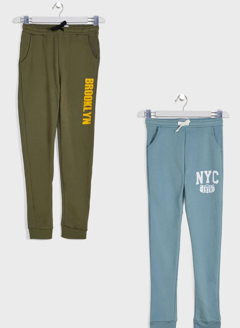 Pinata Youth Printed Joggers Pack Of 2