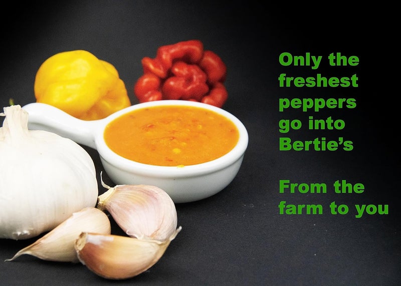 Bertie's Original Pepper Sauce - 750ml Bottle with Trinidad Moruga Red and Scotch Bonnet Peppers - Image 5