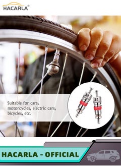HACARLA 20 Pcs Tire Valve Core Valve Cores Dual Single Head Valve Core And 8 Pcs Black Car Tire Valve Stem Cap Hexagon Air Caps Cover for Cars SUV Trucks Motorcycles and Bike Wheel  - Image 2