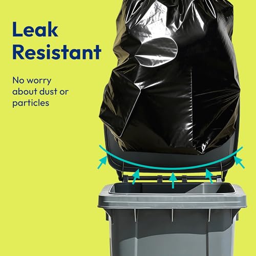 KeenEcho Heavy Duty Trash Bags 33 Gallon 30 Count, 1.0 Mil, Strong Black Garbage Bags, Leakproof Star Seal for Construction, Yard, Demolition Debris - Image 3