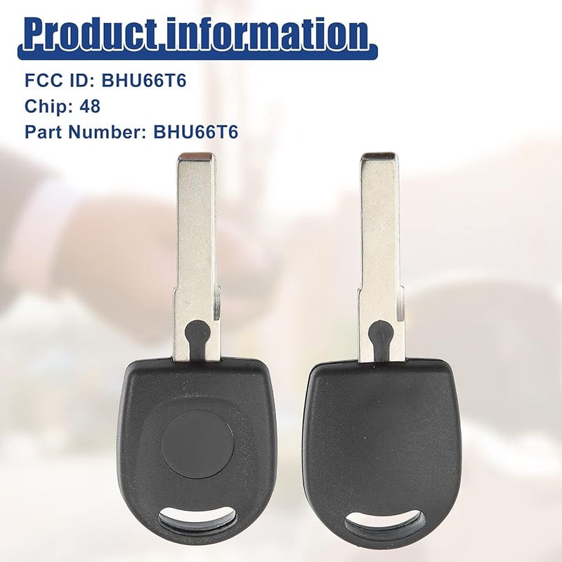 Uncut Ignition Transponder Key Fob for Audi A4 A6 A8 S4 S8 TT 2001 2006 Black Remote Replacement - Image 4