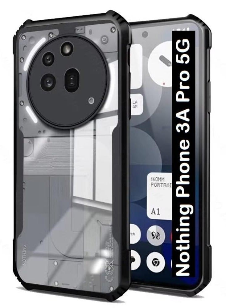 جراب لهاتف Nothing Phone 3a Pro، جراب خلفي صلب مقاوم للصدمات وشفاف من مادة TPU، جراب خلفي شفاف لهاتف Nothing Phone 3a Pro - Image 1