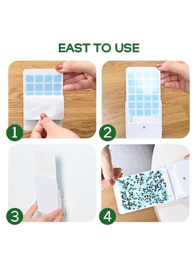 NOAKEEI Fly Insect Trap with 5Pcs Adhesive Cards, Indoor Gnat Catcher Captures Houseflies, Fruit Flies, and Gnats, Plug-in Moths Killer with Night Light for Buzz-free Home, White - Image 4