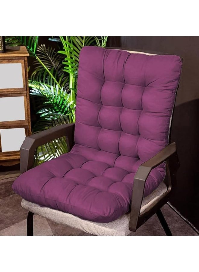 Padded chair cover 45x100 cm – comfortable cushion with a fixed back and base tie, high-density fiber filling and soft HR cotton fabric - Image 1
