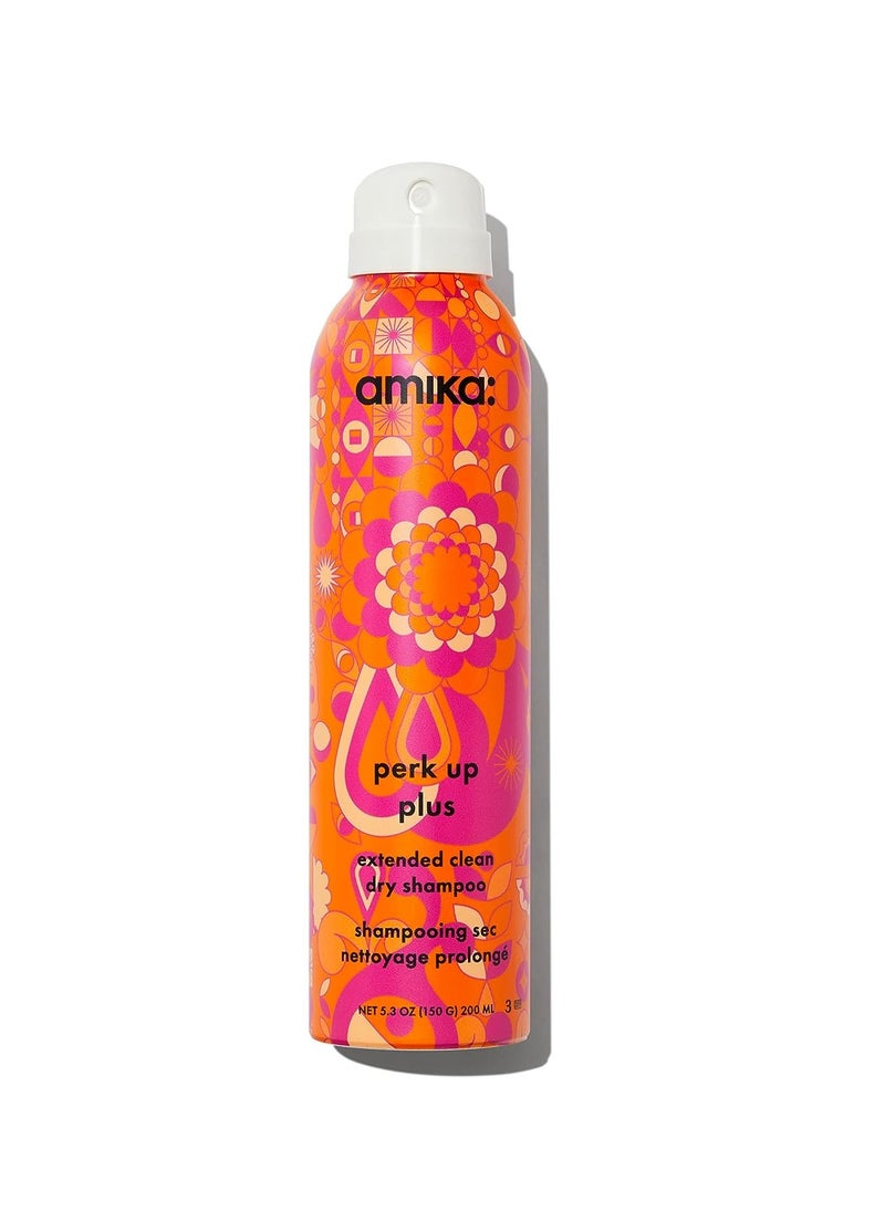 amika Amika Perk Up Plus Extended Clean Dry Shampoo – Talc-Free, Oil-Absorbing Formula with Ultra-Fine Rice Starch and Sea Buckthorn for Long-Lasting Freshness, Volume, and Scalp Care – 200 ml / 6.7 oz, Vegan & Cruelty-Free  - Image 1
