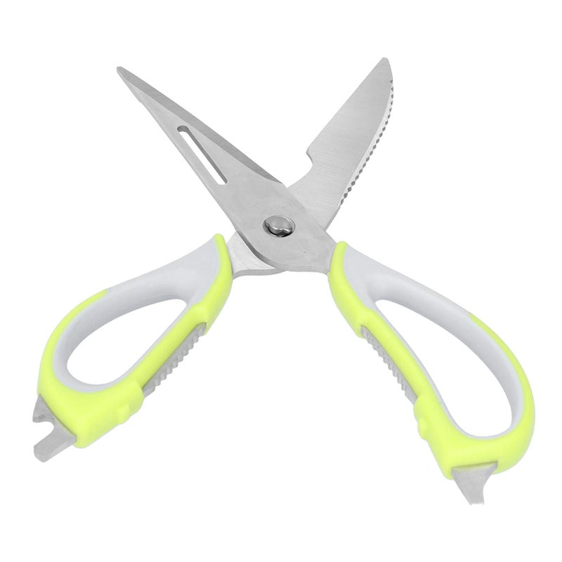 Multifunctional Detachable Kitchen Scissors Stainless Steel Food Shear Green - Image 5