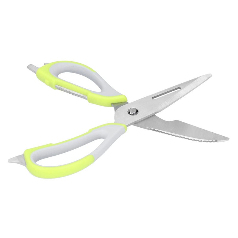 Multifunctional Detachable Kitchen Scissors Stainless Steel Food Shear Green - Image 2