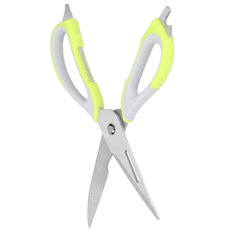 Multifunctional Detachable Kitchen Scissors Stainless Steel Food Shear Green - Image 3