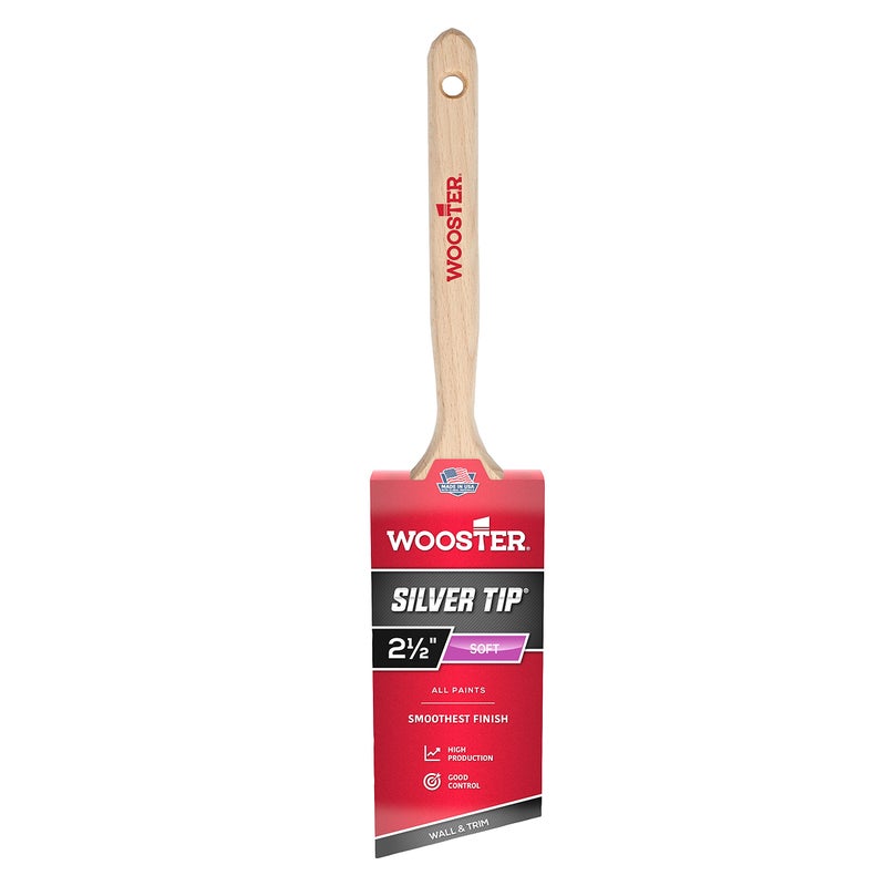 Wooster Brush 5221-2-1/2 Silver Tip Angle Sash Paintbrush, 2-1/2-Inch - Image 1