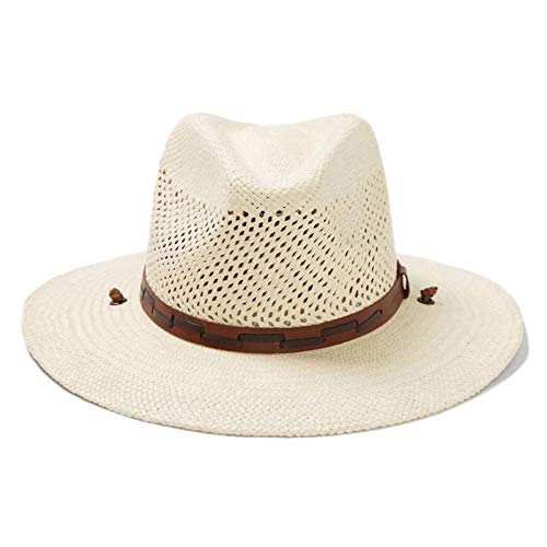 Stetson Men's Stetson Airway Vented Panama Straw Hat, Natural, Small - Image 1