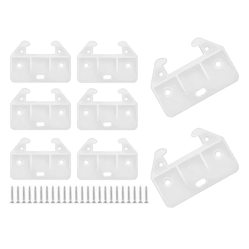 Aifeier ET Drawer Guides Plastic Drawer Track Rail Guide Brackets for Dresser Cabinet Closet Drawers, White, 8 PCS - Image 1