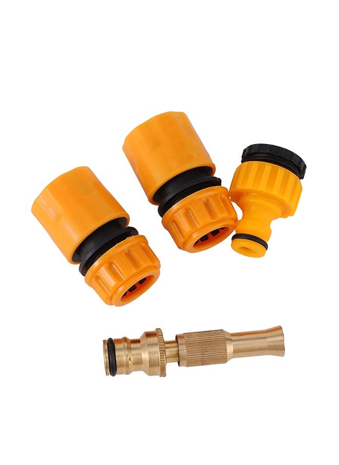 LAWAZIM Garden Hose Connector With Nozzle 3 Piece | Thread Easy Connect Fittings No-Leak Water Hose | Quick Connectors  - Image 2