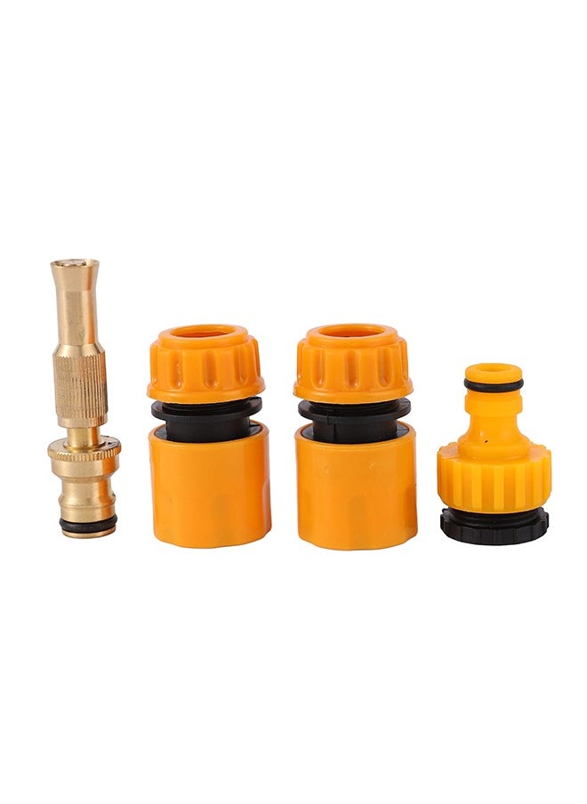LAWAZIM Garden Hose Connector With Nozzle 3 Piece | Thread Easy Connect Fittings No-Leak Water Hose | Quick Connectors  - Image 1