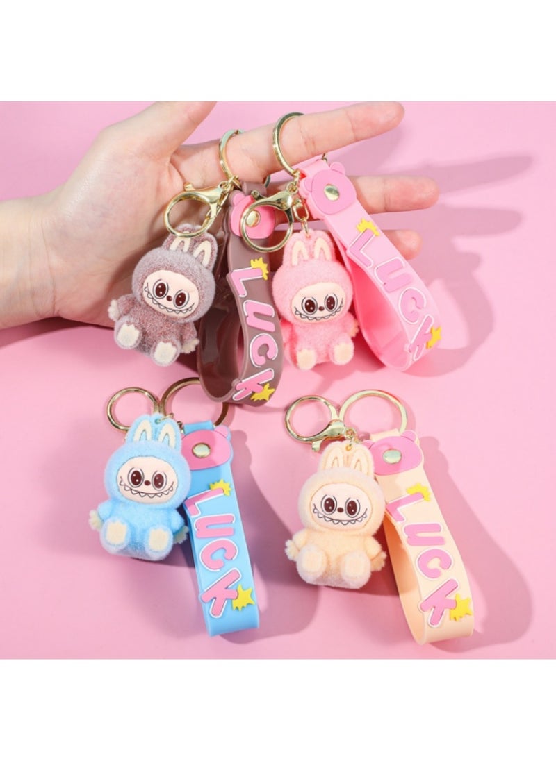 LABUBU Labubu Keychain for Women and Girls – Cute Mini Cartoon Monster Pendant, Creative Animal Keyring for Car Keys, Bags, Backpacks – Fun Gift for Friends, Kids, and Collectors  - Image 2