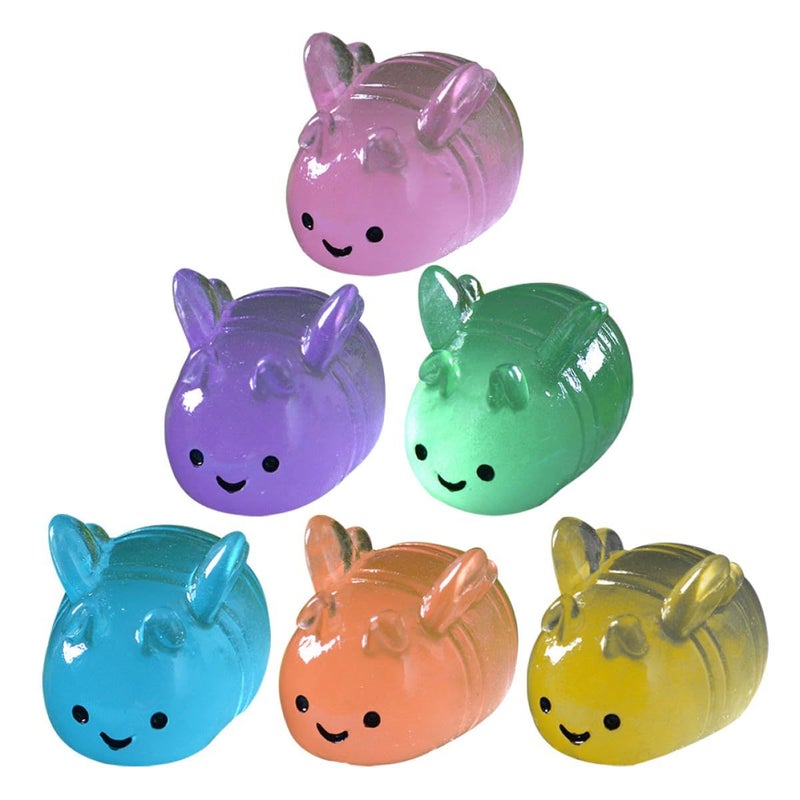 Glow In The Dark Mini Bee Resin Figurines 6pcs For Garden Patio Bonsai Decor - Image 2
