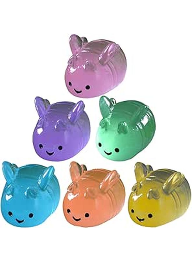 Glow In The Dark Mini Bee Resin Figurines 6pcs For Garden Patio Bonsai Decor - Image 1