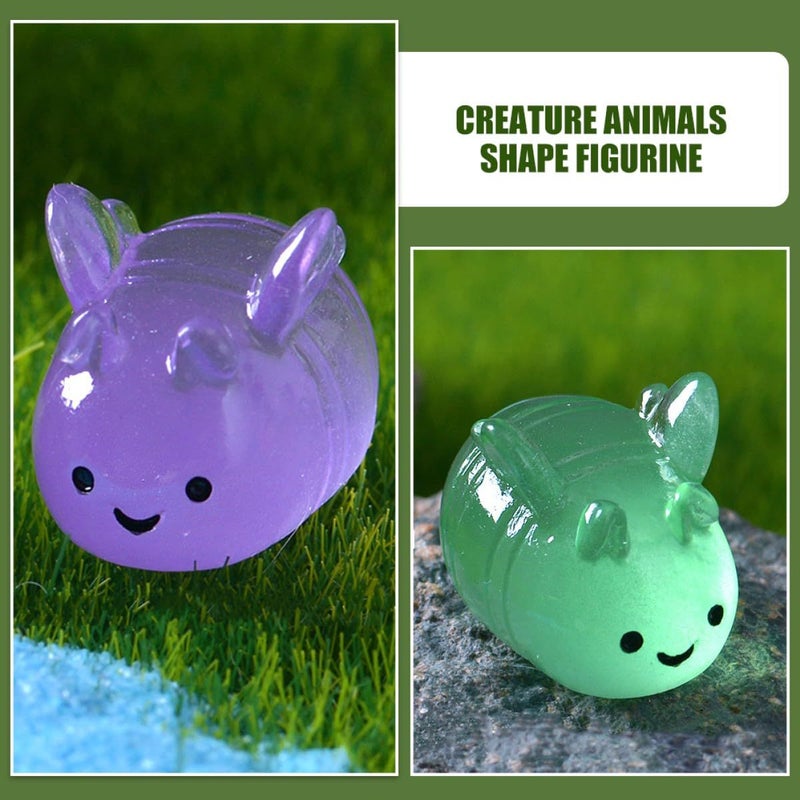 Glow In The Dark Mini Bee Resin Figurines 6pcs For Garden Patio Bonsai Decor - Image 5