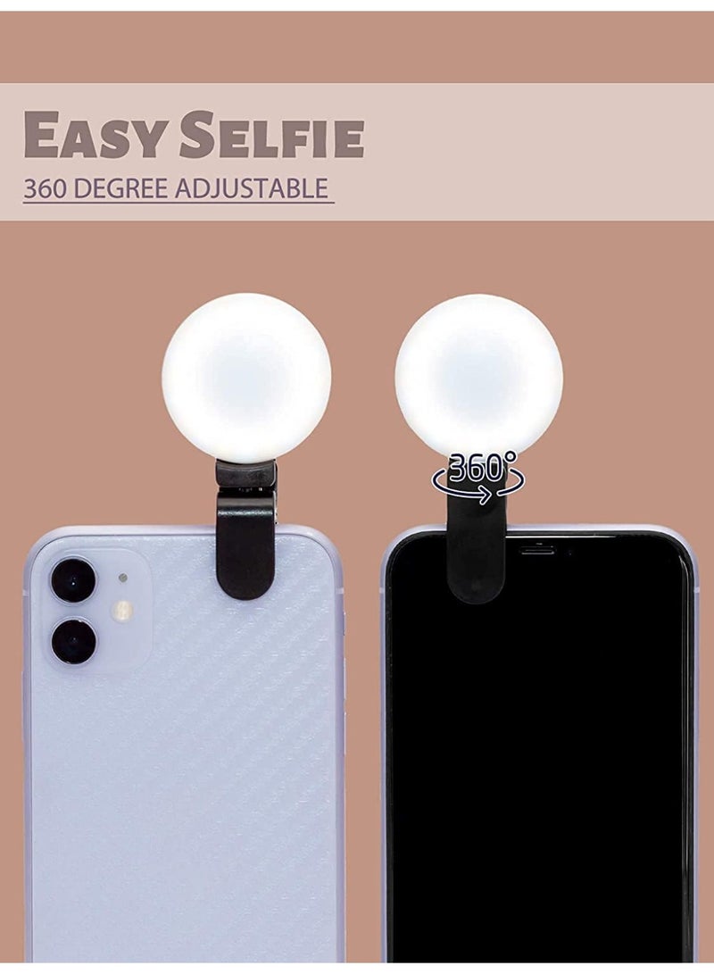 Clip-On Selfie Ring Light with 360° Rotation – 3 Brightness Levels for Phone, Tablet, Laptop – Ideal for TikTok, Vlogging, Video Calls & Makeup - Image 2