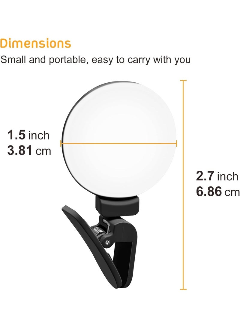 Clip-On Selfie Ring Light with 360° Rotation – 3 Brightness Levels for Phone, Tablet, Laptop – Ideal for TikTok, Vlogging, Video Calls & Makeup - Image 3