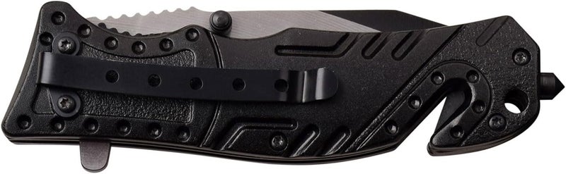 Tac-Force Pocket Folding Knife, 8" Overall, Two Tone Blade, LED, Rescue, EDC - Image 3