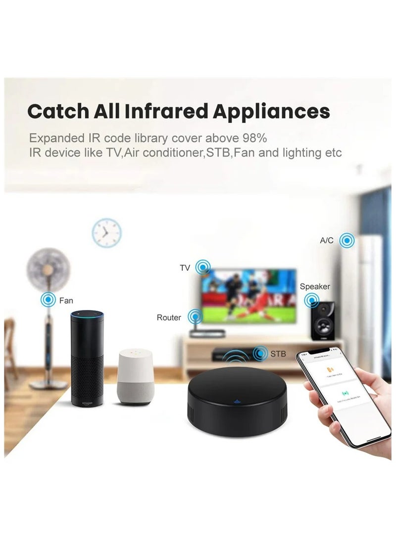 UanTii - UanTii Tuya Smart WiFi IR RF Universal Remote Controller for IR RF 433/315 Appliances Tuya/Smart Life App Control Works with Amazon Alexa/Google Home/Siri Voice Control - Image 1