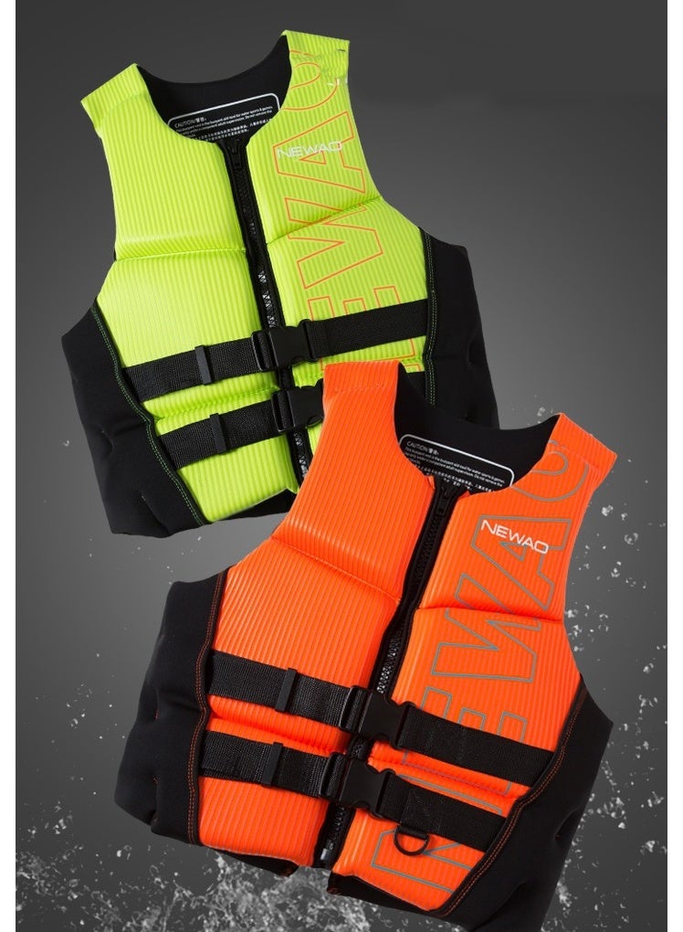 سترة سباحة - سترة نجاة من النيوبرين، سترة سباحة مساعدة على الطفو مع حزام أمان قابل للتعديل للغطس والسباحة والتجديف بالكاياك وسترة أمان للرياضات المائية - Image 3