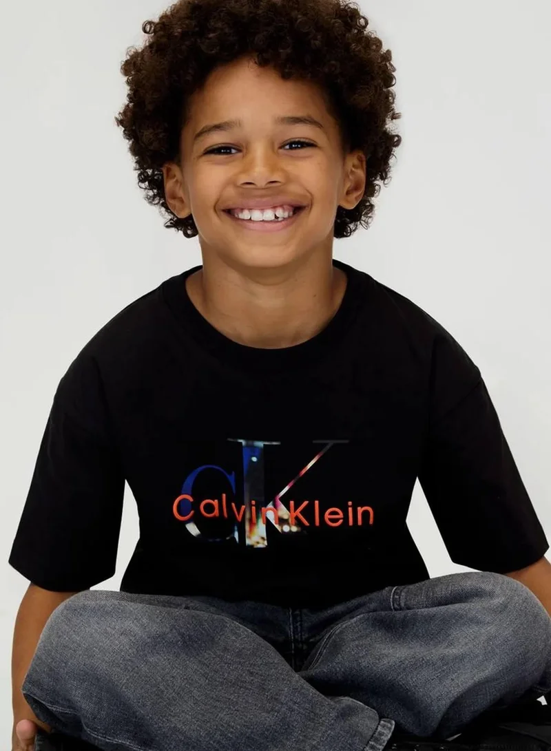 Calvin Klein Jeans Ck Black Filled-In Photo Monogram T-Shirt for Men | Best Price UAE