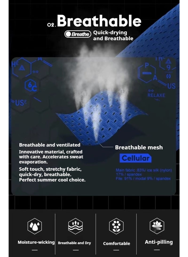 YUKE Men's Running Shorts, Men's Quick-Drying Workout Running Shorts, 2-in-1 Invisible Shorts, Multifunctional Gym Yoga Outdoor Sports ShortsXL - Image 3