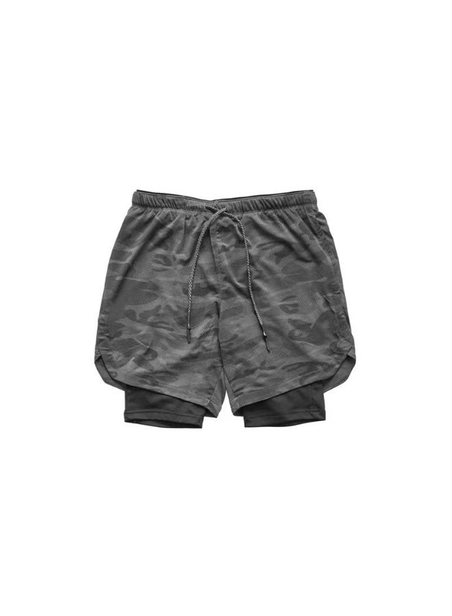 YUKE Men's Running Shorts, Men's Quick-Drying Workout Running Shorts, 2-in-1 Invisible Shorts, Multifunctional Gym Yoga Outdoor Sports ShortsXL - Image 4