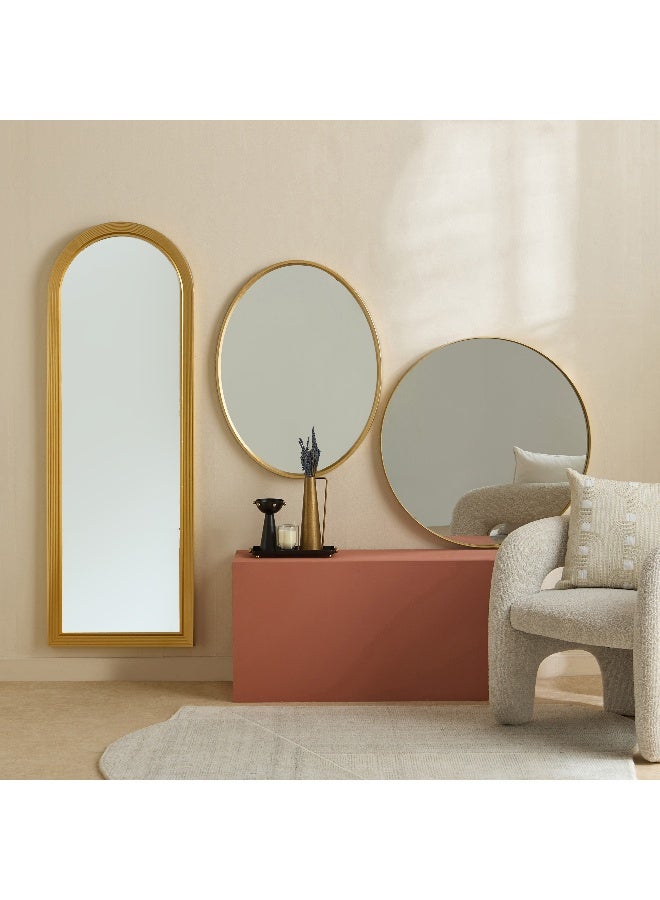 Home Box مرآة دائرية كلاسيكية باللون الذهبي - Image 4