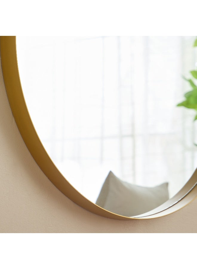 Home Box مرآة دائرية كلاسيكية باللون الذهبي - Image 3