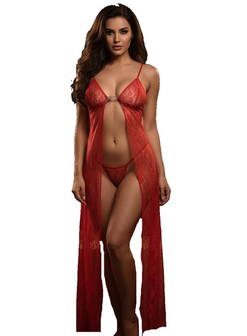 Women's long lace nightgown