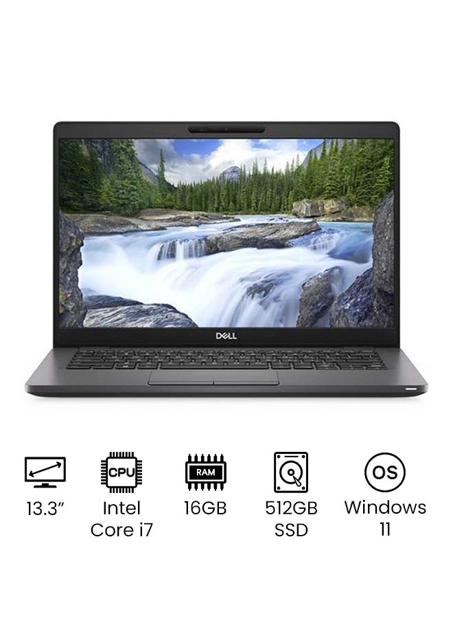 ديل لابتوب لاتيتيود 5300 بشاشة بدقة كاملة الوضوح مقاس 13.3 بوصة ومعالج كور i7/ذاكرة رام 16 جيجابايت/محرك أقراص SSD سعة 512 جيجابايت/بطاقة رسومات إنتل 620 بدقة فائقة الوضوح/إصدار عالمي/نظام تشغيل ويندوز 11 اللغة الإنجليزية أسود - Image 1