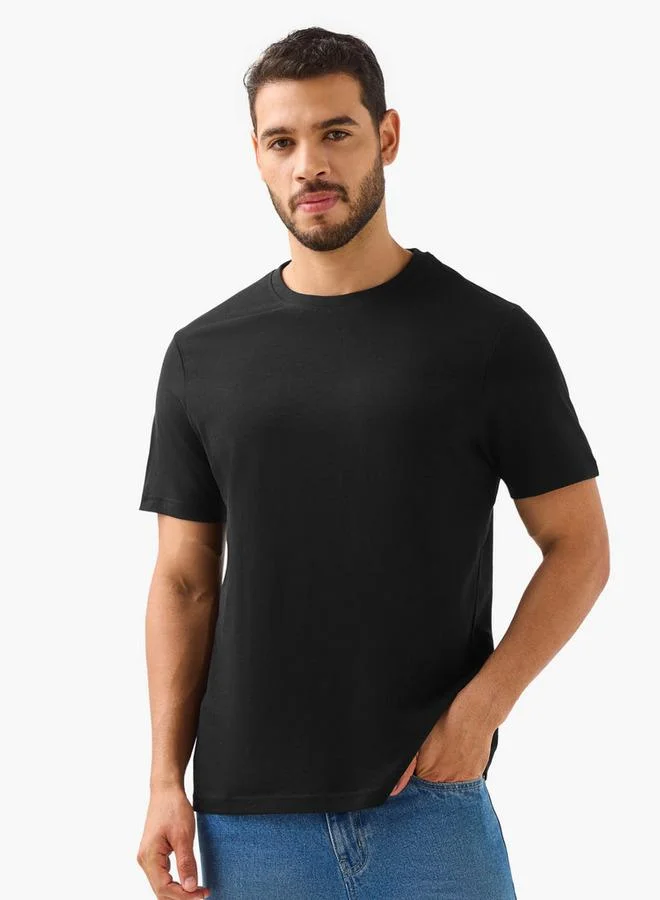 سبلاش فيڤ Men Crew Neck Short Sleeves T-shirt - Set of 2