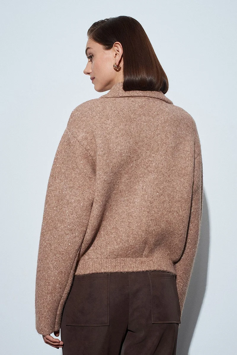 Dilvin Camel Brown DILVIN Women’s Wool-blend Cardigan for Women | Best Price UAE