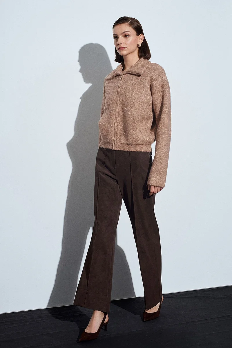 Dilvin Camel Brown DILVIN Women’s Wool-blend Cardigan for Women | Best Price UAE
