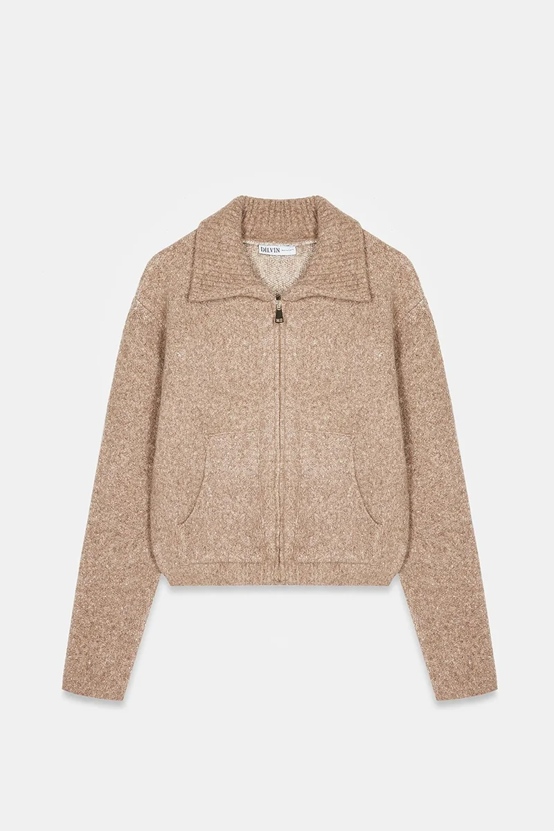 Dilvin Camel Brown DILVIN Women’s Wool-blend Cardigan for Women | Best Price UAE