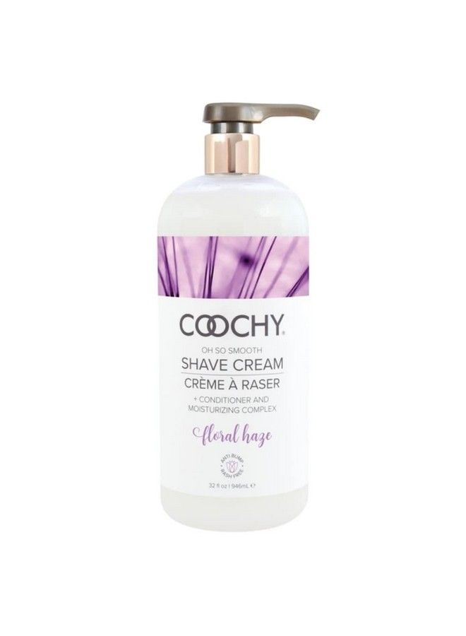 coochy Rashfree Shave Cream Conditioner & Moisturizing Complex Ideal For Sensitive Skin Antibump Made Wjojoba Oil Safe To Use On Body & Face Floral Haze 32Floz 946Ml - Image 1