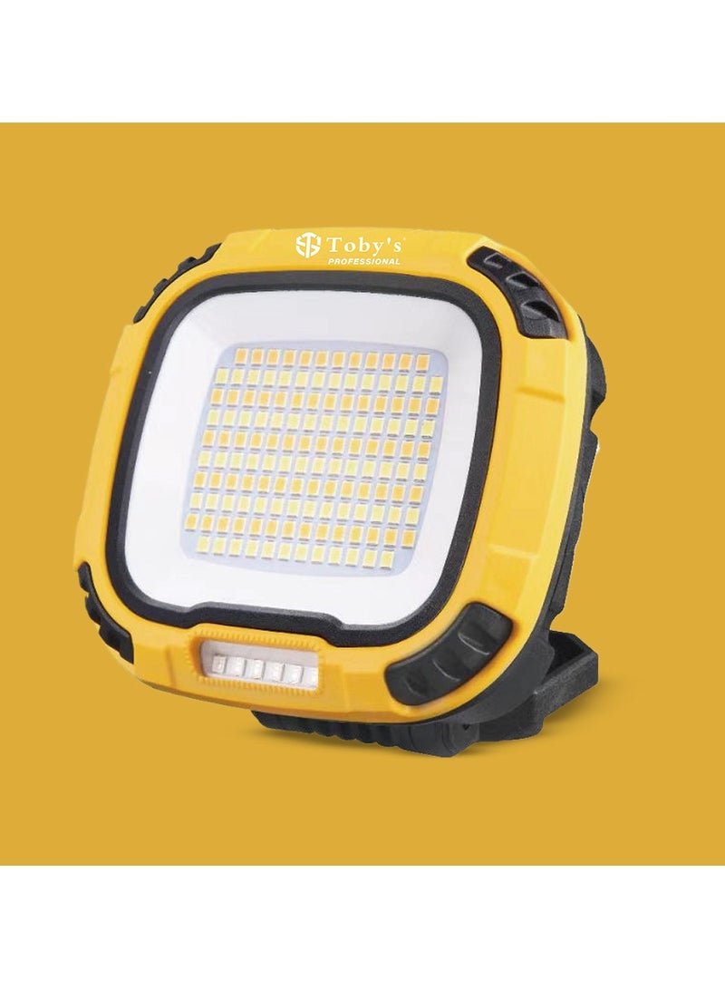 Toby's Toby’s CPL-T31 LED Floodlight–4000mAh Rechargeable Light Multi-Color Output SOS Mode Powerful Brightness Ideal for Outdoor Work Emergency Use - Image 2